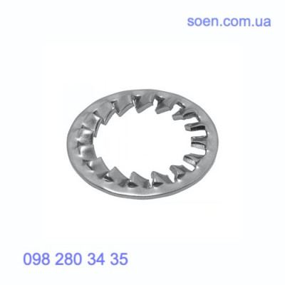 DIN 6798 J - Стальные шайбы с внутренними зубцами